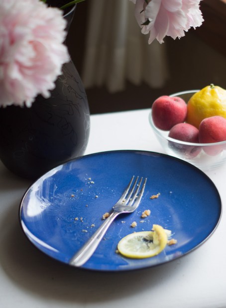 Red Apricot Banana Bread Empty Plate 