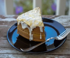 back of pumpkin cake slice