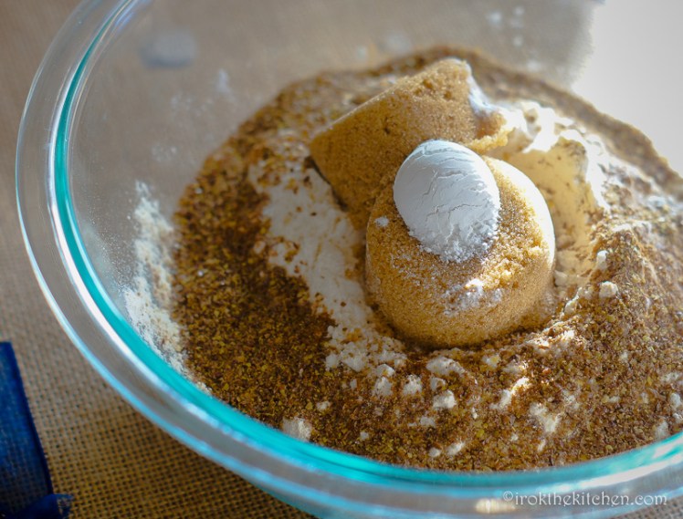 dry ingredients for cranberry oat muffins