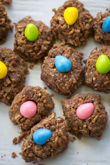 No Bake Birds Nest Cookies-4